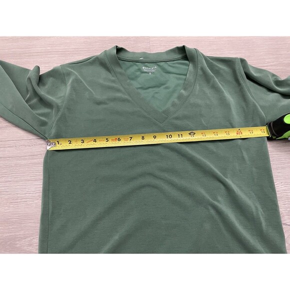 ATHLETA Sweatshirt Womens  Green Willow V Neck Relaxed Soft 3/4 Sleeve XS - Picture 4 of 6